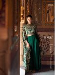 Embroidered Chinon Silk Palazzo Set, Festive Party Wear Ethnic Outfit