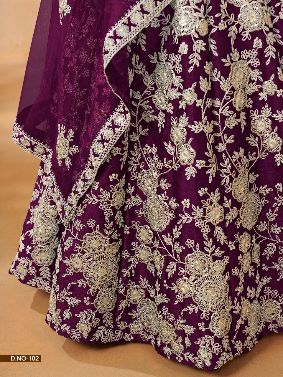 Art Silk Lehenga Choli Set with Net Dupatta, Wedding Party Wear Ethnic Outfit