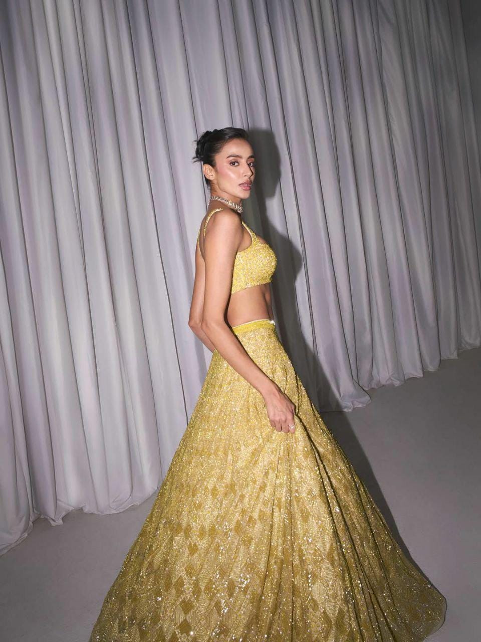 Butterfly Net Lehenga Choli Set, Heavy Embroidery, Sequins, Bridal Wedding Outfit