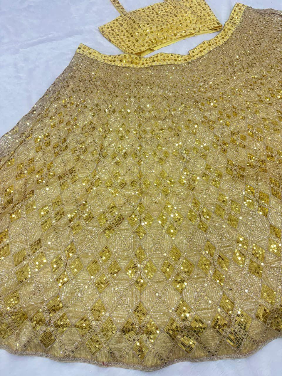 Butterfly Net Lehenga Choli Set, Heavy Embroidery, Sequins, Bridal Wedding Outfit