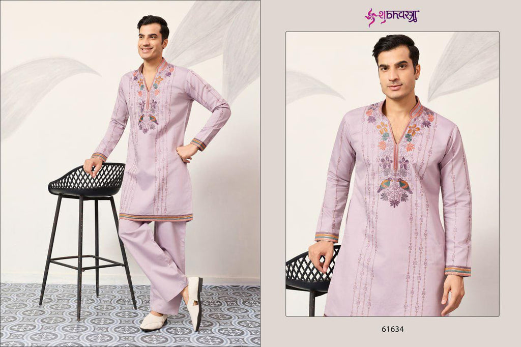 Viraasat Kurta Pant Set, Viscose Silk Ethnic Outfit, Festive Casual Wear