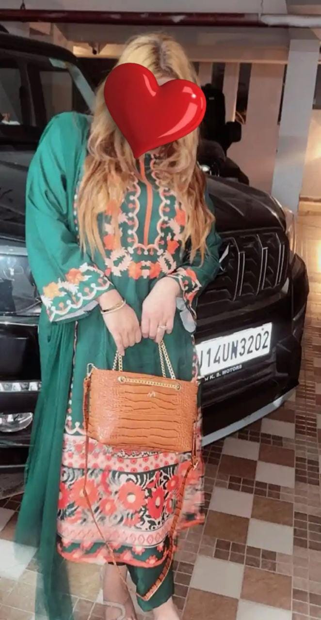 Printed Cotton Blend Kurta Set with Crepe Pants & Chiffon Dupatta | 3 Piece Ethnic Suit