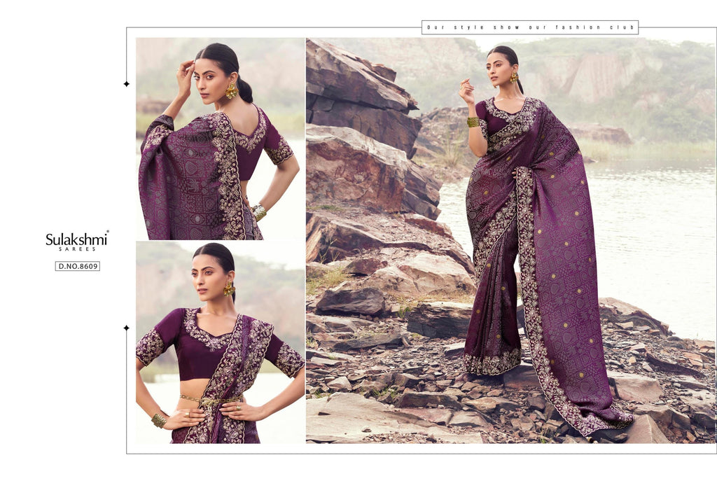 Pure/Tissue Silk Saree with Jacquard Work | Matching Blouse Piece | Wedding Festive Party Wea