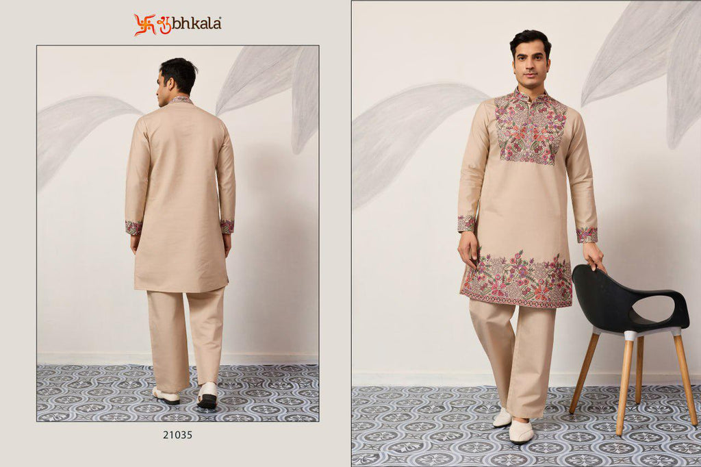 Embroidered Viscose Silk Kurta Pant Set | Festive Indian Ethnic Wear
