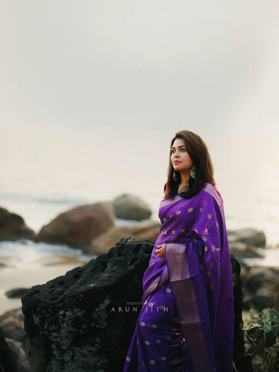 Crepe Silk Saree, Jacquard Jari Butti Work, Rich Pallu, Festive Wedding Saree