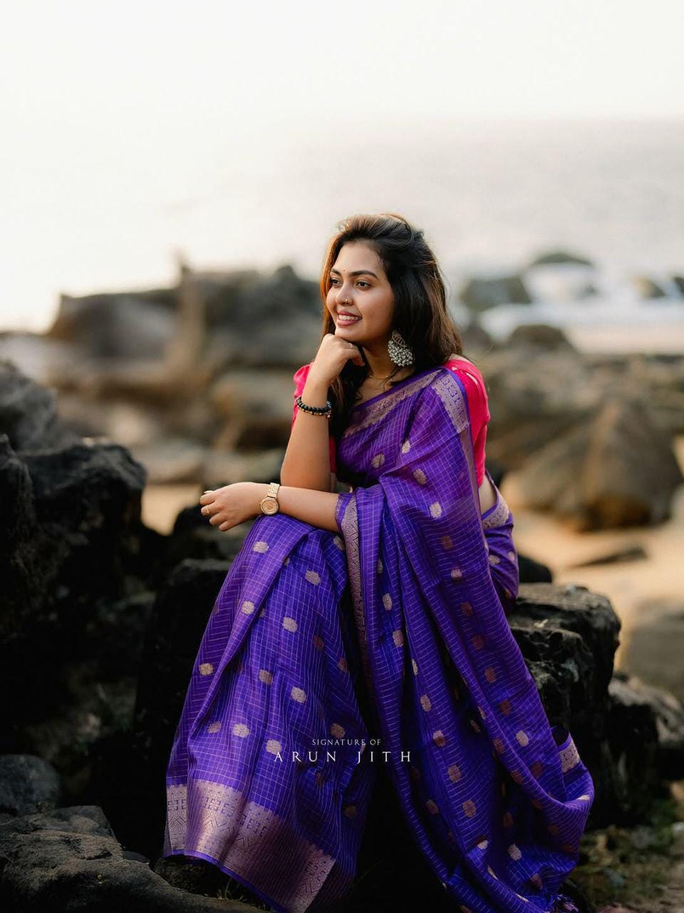 Crepe Silk Saree, Jacquard Jari Butti Work, Rich Pallu, Festive Wedding Saree