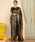 Banarasi Soft Silk Saree, Jacquard Border Blouse, Wedding Festive Indian Traditional Wear