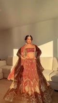 Krishma Silk Lehenga Choli Set | Thread Sequin Work, 3.8 Meter Flair, Bridal Wear