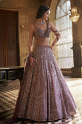 Kasturi Silk Lehenga Choli, Dori Sequins Thread Work, 3.5 Meter Flare, Indian Wedding Wear
