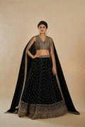 Zari Sequence Embroidery Lehenga Choli | Semi Stitched Bridal Festive Wear Dupatta