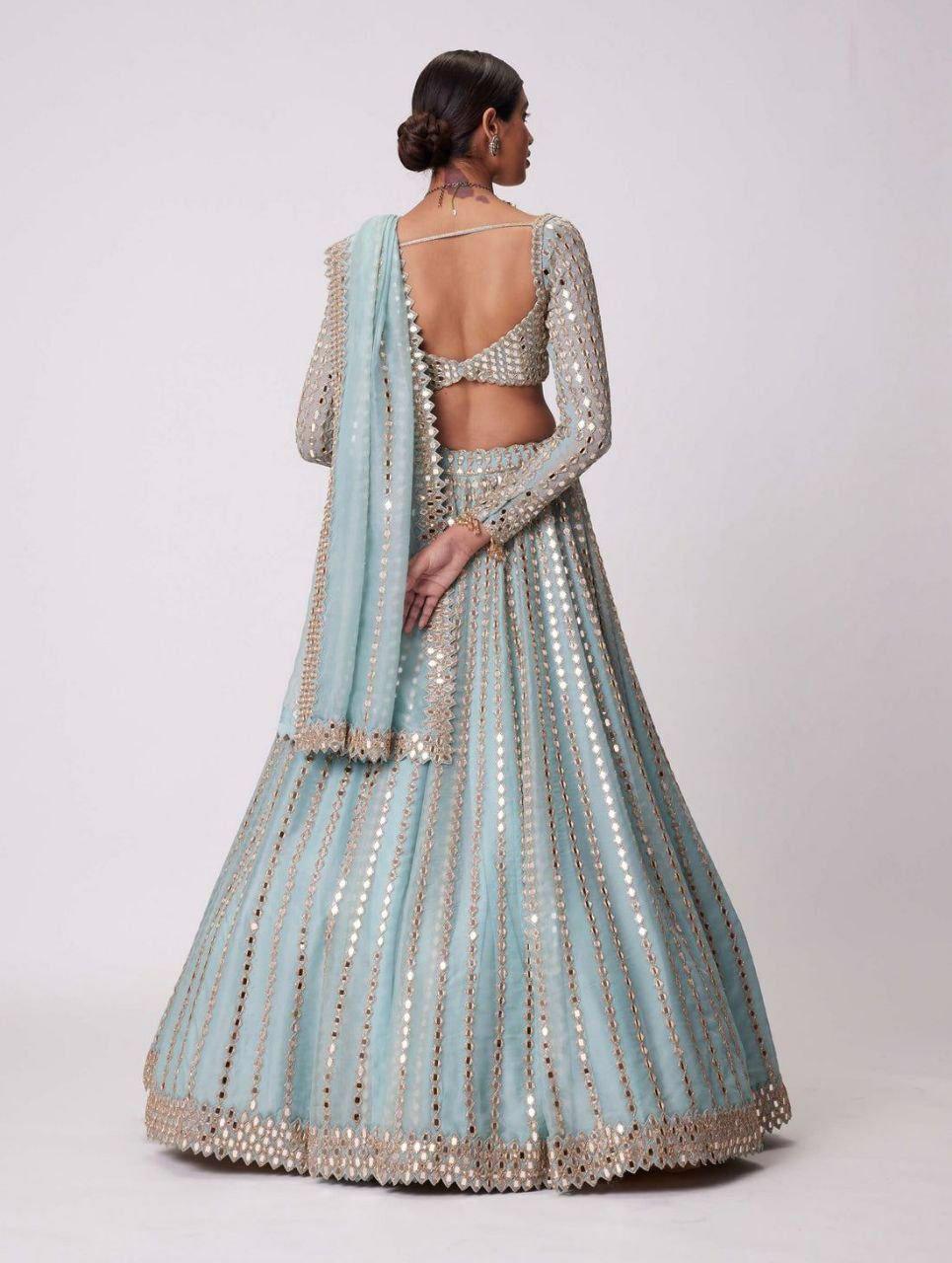 Rangoli Silk Lehenga Choli | Foil Mirror, Coding Work, Bridal Wedding Wear