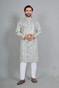 Men's Digital Print Rayon Kurta Pajama Set | Traditional Indian Ethnic Wear M–XXL