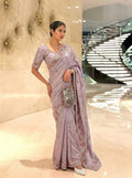 Soft Tissue Chiffon Silk Saree with Zarkan Embroidery | Designer Wedding Wear Blouse