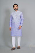Men's Roman Silk Kurta Pajama Set with Embroidered Koti | Ethnic Festive Wear